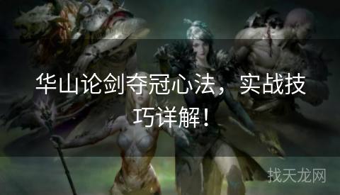 华山论剑夺冠心法，实战技巧详解！