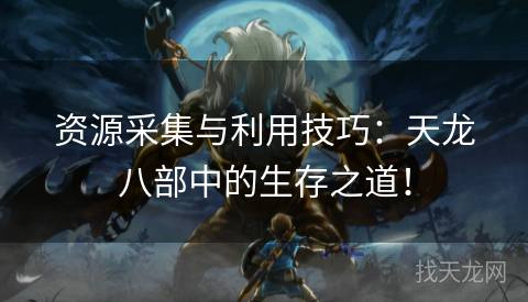 资源采集与利用技巧：天龙八部中的生存之道！