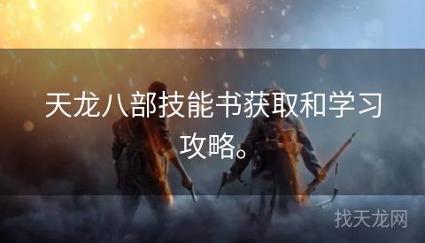 天龙八部技能书获取和学习攻略。