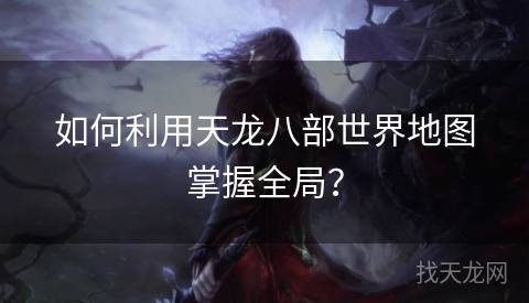 如何利用天龙八部世界地图掌握全局？