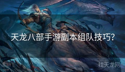 天龙八部手游副本组队技巧？