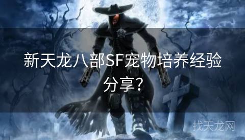 新天龙八部SF宠物培养经验分享？