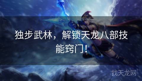 独步武林，解锁天龙八部技能窍门！