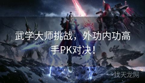 武学大师挑战，外功内功高手PK对决！