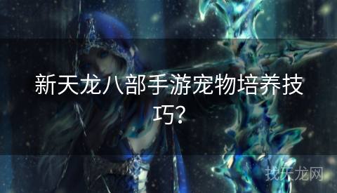 新天龙八部手游宠物培养技巧? 新天龙八部手游宠物培养技巧?