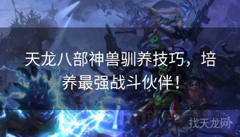 天龙八部神兽驯养技巧,培养最强战斗伙伴! 天龙八部神兽驯养技巧,培养最强战斗伙伴!