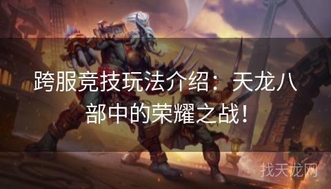 跨服竞技玩法介绍：天龙八部中的荣耀之战！