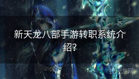 新天龙八部手游转职系统介绍？